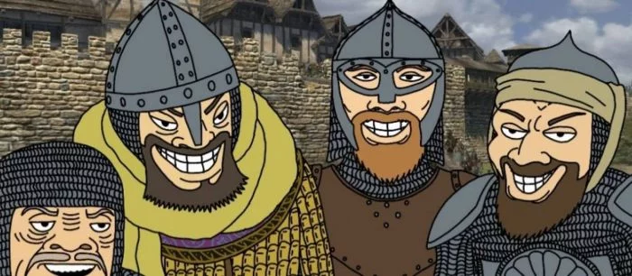Средневековый дэб и лошадь-паук: смешные гифки из Mount & Blade: Bunnerlord