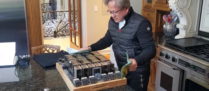 Больше, чем твой комп: директор NVIDIA испёк «огромную видеокарту»