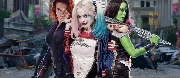Чёрная вдова, Гамора и Харли Квинн «подрались» в челлендже
