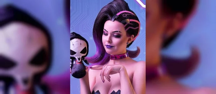 Горячий косплей на Сомбру из Overwatch с бонусом внутри