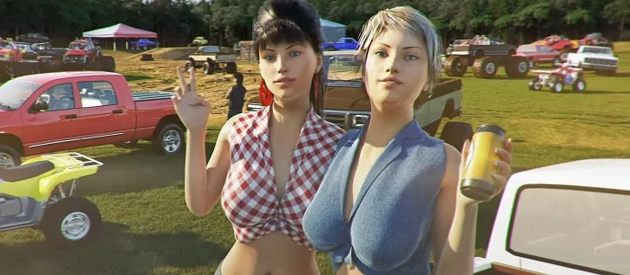 Девушки, пивко и тачки: в Steam выйдет игра про деревенские вечеринки и гонки на монстр-траках