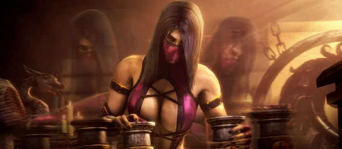 Милина из нового фильма Mortal Kombat показала себя без лифчика