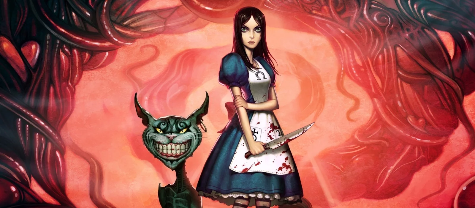 Алиса заходи в игры. Алиса и Чеширский кот Alice Madness Returns. Алиса Америкэн МАКГИ кот.