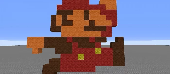 Фанат анимировал Марио, используя Minecraft