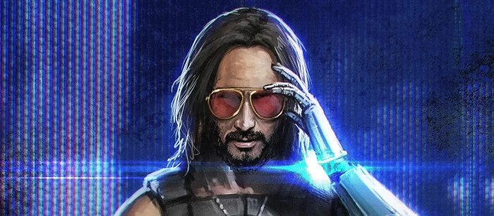 Авторы Cyberpunk 2077 поздравили виртуального Киану Ривза и показали новый скриншот