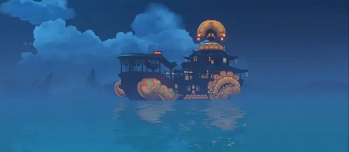 Как попасть на Бисерный паром (Pearl Galley) в Genshin Impact. Как выполнить задание Океанская жемчужина и где найти три цветка Цинсинь