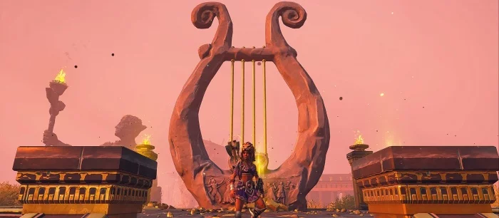 Как пройти мифическое испытание «Большая лира» в Immortals Fenyx Rising. Где найти три маленьких лиры в локации «Блуждающие скалы»