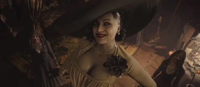 Девушка с большой грудью эротично закосплеила вампиршу из Resident Evil Village. Фото без лифчика прилагается