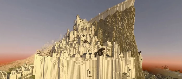 Крепость из «Властелина колец» в Minecraft воссоздана в натуральную величину и с трассировкой лучей (видео)