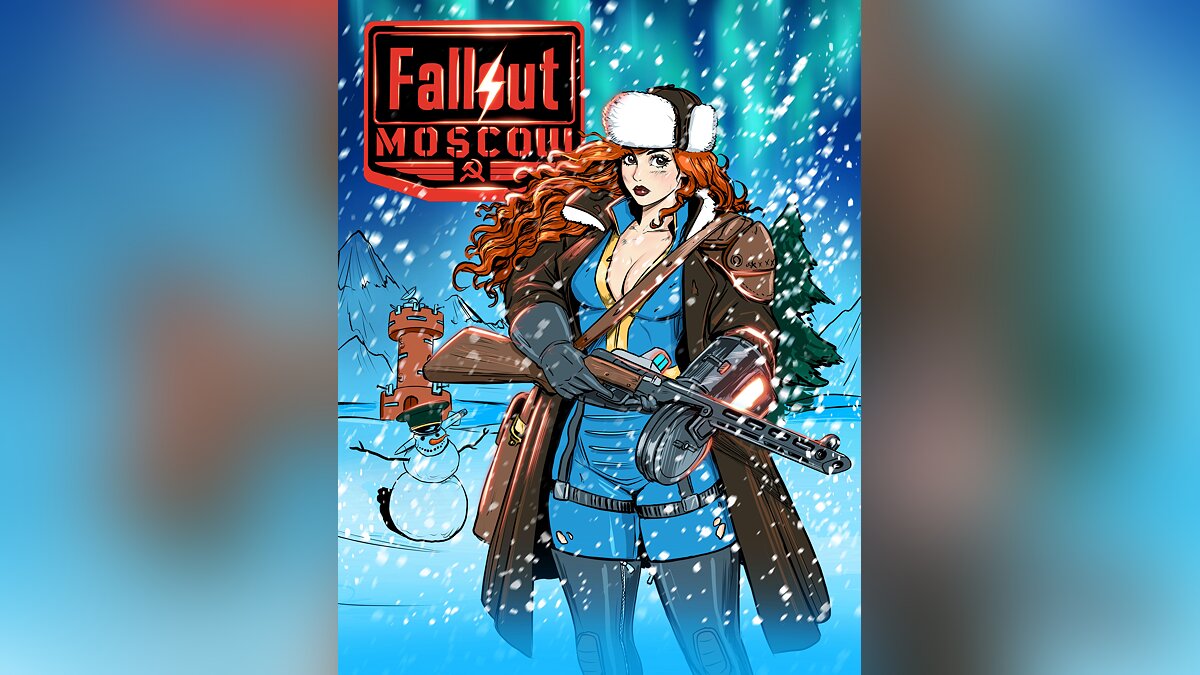 Если бы Fallout была аниме: художник нарисовал New Vegas, Fallout 4 и даже  постер с Москвой