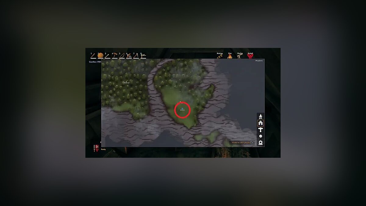 Как пользоваться картой в Valheim. Как поставить и удалить метку, и  использовать функцию «пинга»