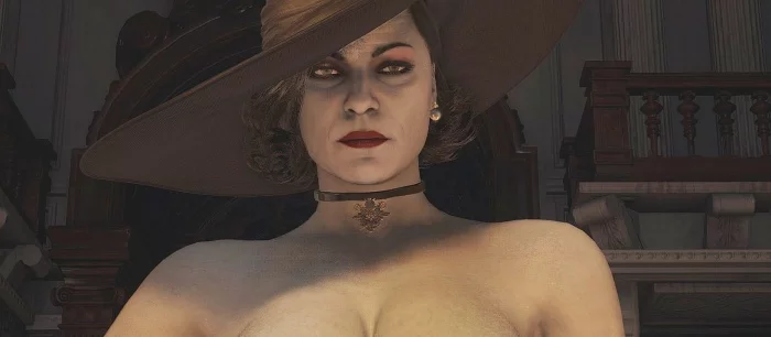 C леди Димитреску в RE Village сняли всю одежду и показали ее голое тело с большой грудью