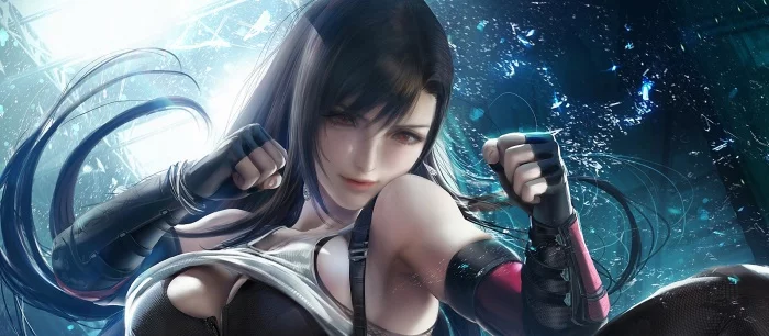 Джонни Сильверхенда объединили с Тифой из Final Fantasy VII. Получился новый персонаж (арт)