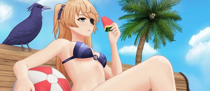 Барбару и Джин в пляжных костюмах из Genshin Impact показали со всех сторон — видео