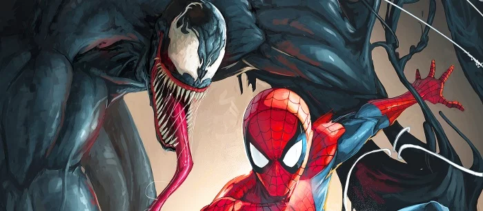 Художник объединил Человека-паука и Венома. Получился Двуликий, только от Marvel