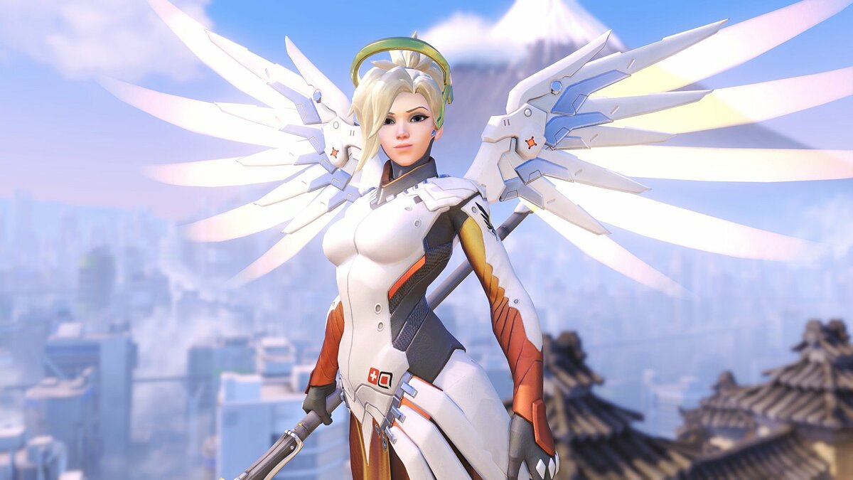 Девушка связала себя веревками и закосплеила Ангел из Overwatch. Получилось  горячо — фото