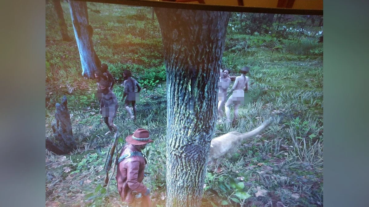 группа голых девушек Геймер спокойно играл в Red Dead Online, как вдруг в игре появилась целая группа  голых девушек и мужчин (18+)