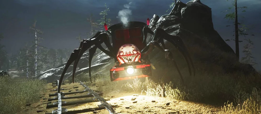 «Чу-чуууу» — анонсирована очень странная игра с открытым миром про зубастого монстра-паровозика из кошмаров