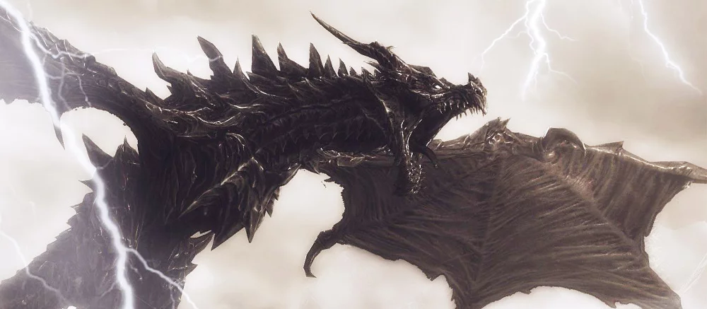 Фанатка показала красивую картину Алдуина из Skyrim, которая понравилась 11 тыс человек. Такая работа стоит 58 тыс руб