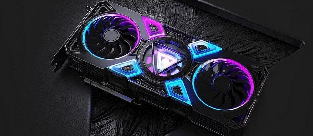 Опубликованы живые фото флагманской версии игровой видеокарты Intel Arc Alchemist