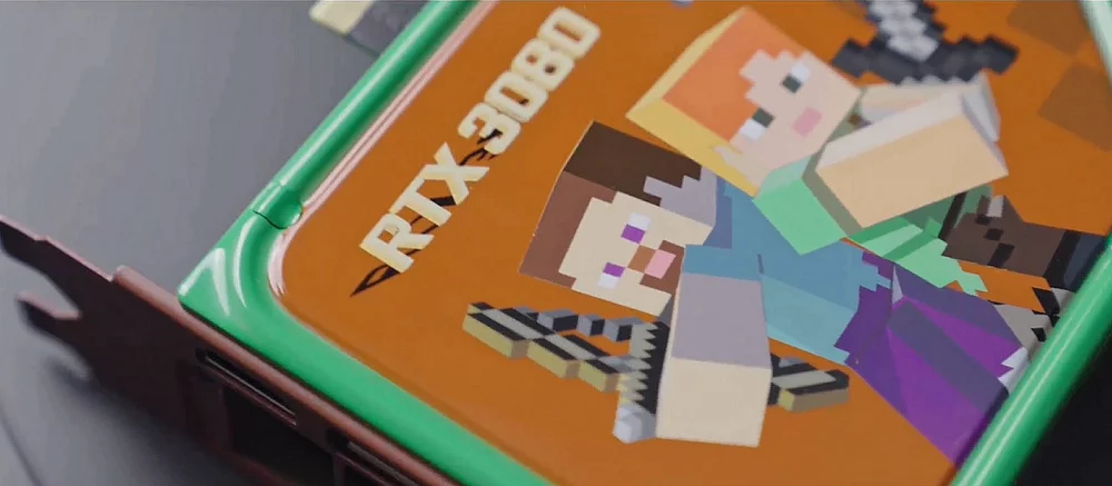 Представлена видеокарта GeForce RTX 3080 в стиле Minecraft, которую надо собирать самому