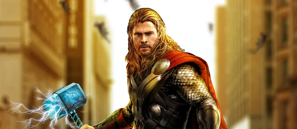 На новых фото «Тора: Любовь и гром» показали Криса Хемсворта и Натали Портман. Персонажи держатся за руки