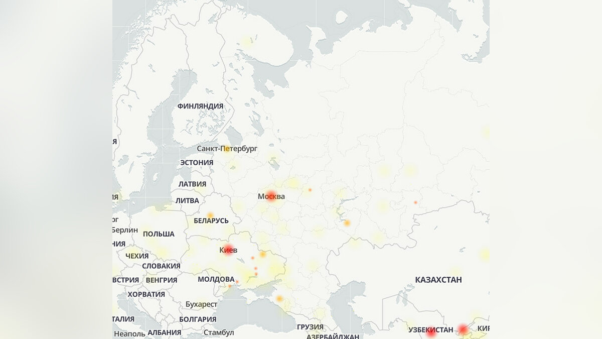 Сбой интернета в спб. Карта сбоев интернета.