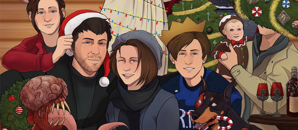 Разработчики поздравляют геймеров с праздниками — открытки The Witcher 3, Resident Evil, Mortal Kombat и не только