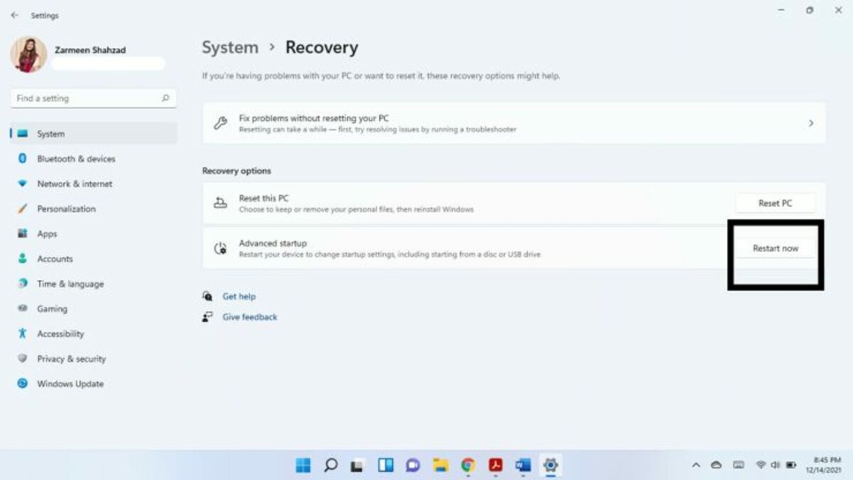 Как зайти в UEFI в Windows 11