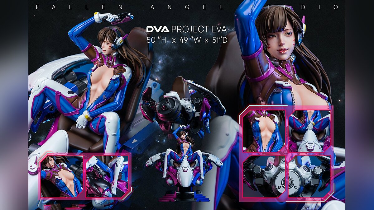 Анонсирована новая откровенная фигурка D.Va из Overwatch, у которой можно  оголить грудь