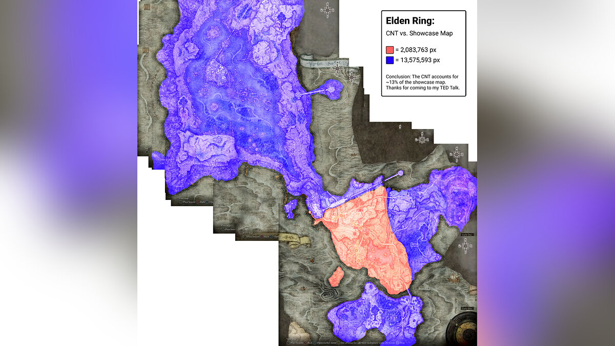 Фанат узнал, что в тесте Elden Ring показали только 13% от всей карты мира