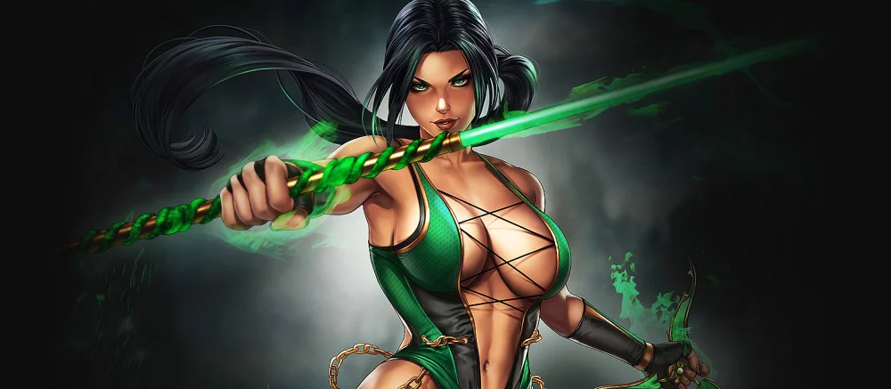 Девушка из Москвы показала косплей Джейд из Mortal Kombat. Фото без маски тоже есть