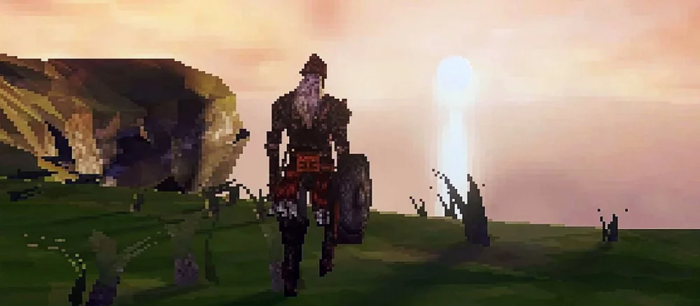 Если бы Elden Ring вышла в 90-х на первой PlayStation — игру показали с графикой того времени