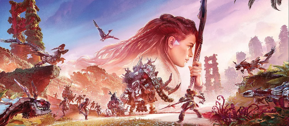 В небе над Петербургом взмыли сотни светящихся дронов — это шоу в честь выхода Horizon Forbidden West