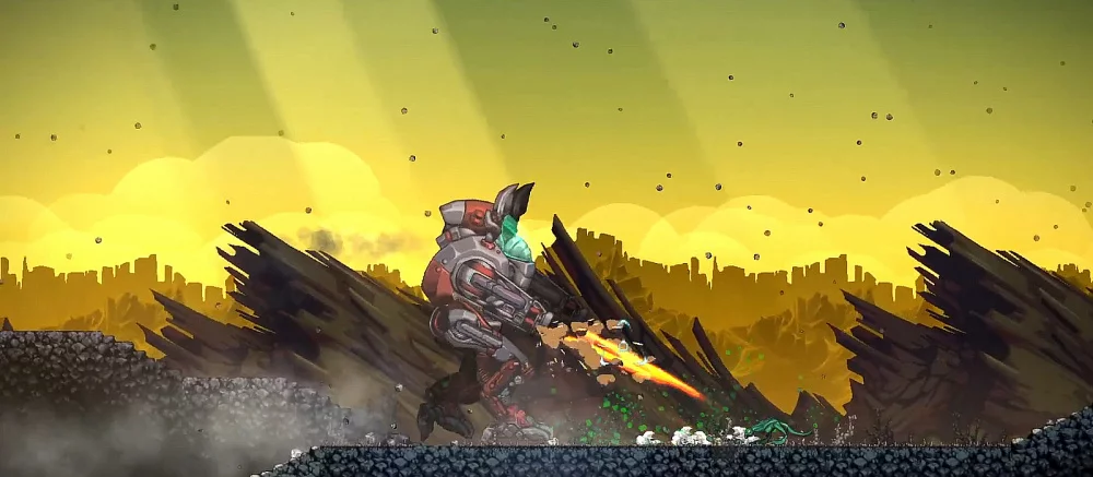 В Steam скоро выйдет экшен-платформер Steelborn с огромным боевым роботом — авторы вдохновлялись Contra и Metal Slug