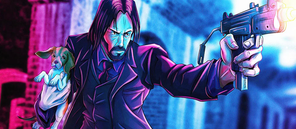 Появилось первое изображение «Джона Уика 4» — Киану Ривз со своим пистолетом и цветущая сакура