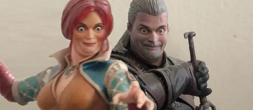 Геймер показал очень кринжовые фигурки Геральта и Трисс — фанатам «Ведьмака» понравилось