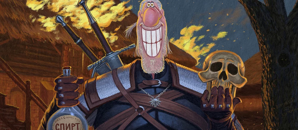 Грузинский художник «скрестил» The Witcher 3 и другие игры с мультфильмом «Остров сокровищ», и показал, что вышло