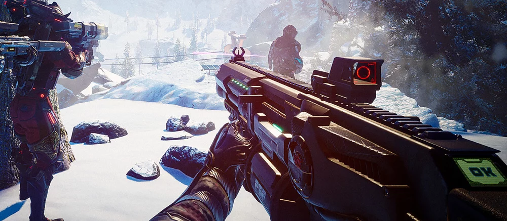 В Steam вышел фантастический шутер с уникальными экзоскелетами, невероятным транспортом и мультиплеером на 40 человек