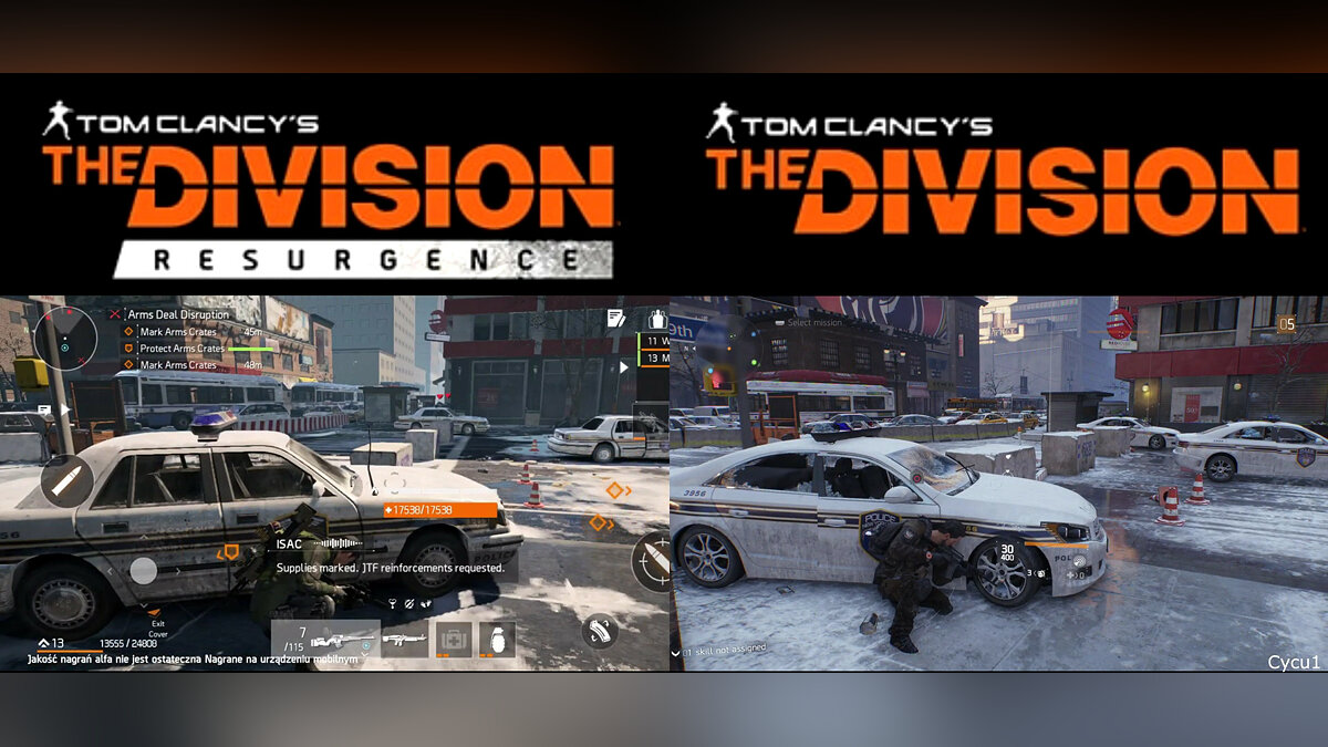 На видео показали, как отличается графика в мобильной The Division  Resurgence от оригинала 2016 года