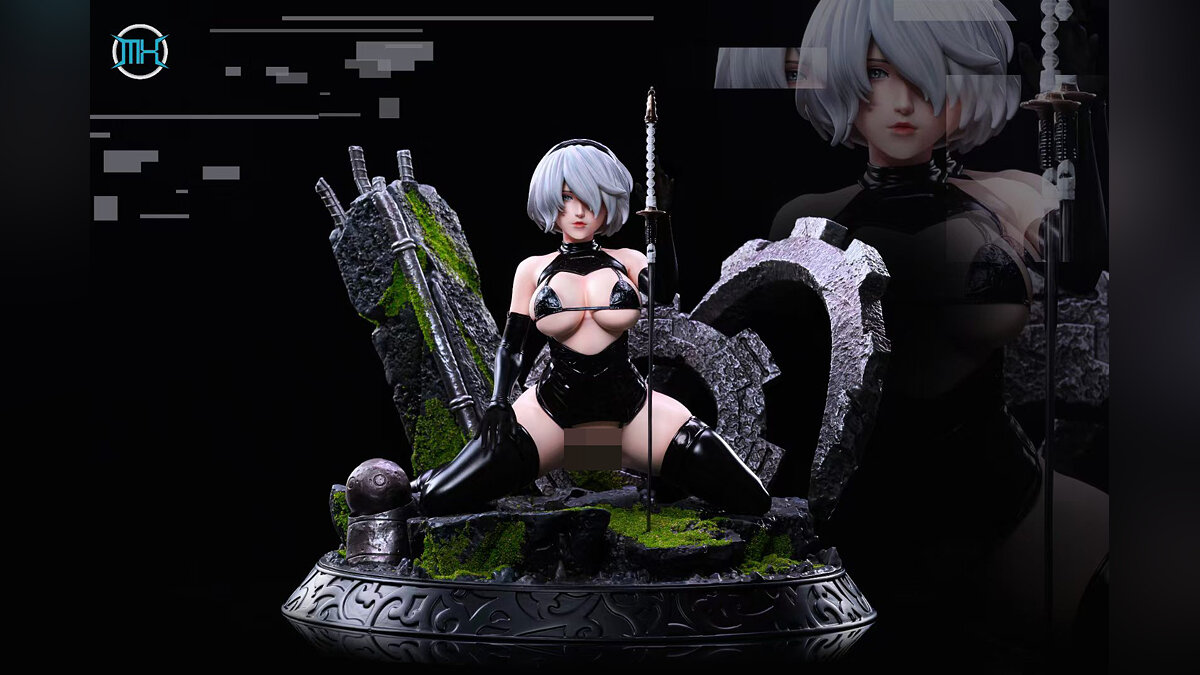 Анонсирована еще одна горячая фигурка 2B из NieR: Automata в сексуальном  костюме. Ее грудь и попу сильно увеличили — фото