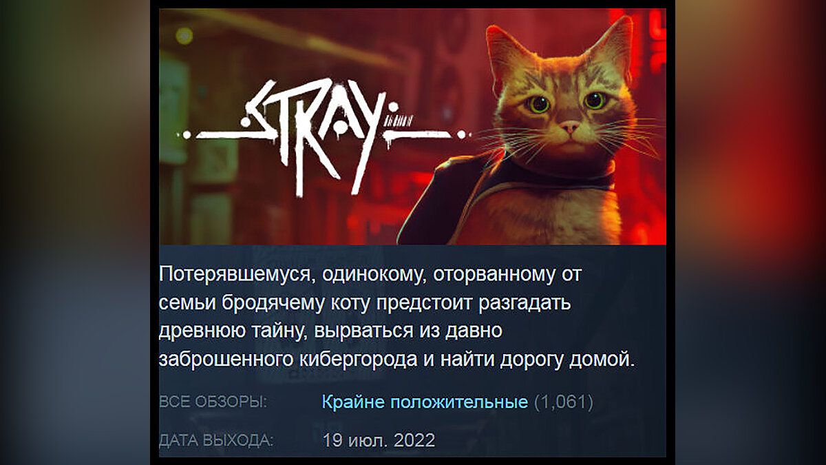 Игра года» и «12/10» — как в Steam оценили новое киберпанк-приключение Stray