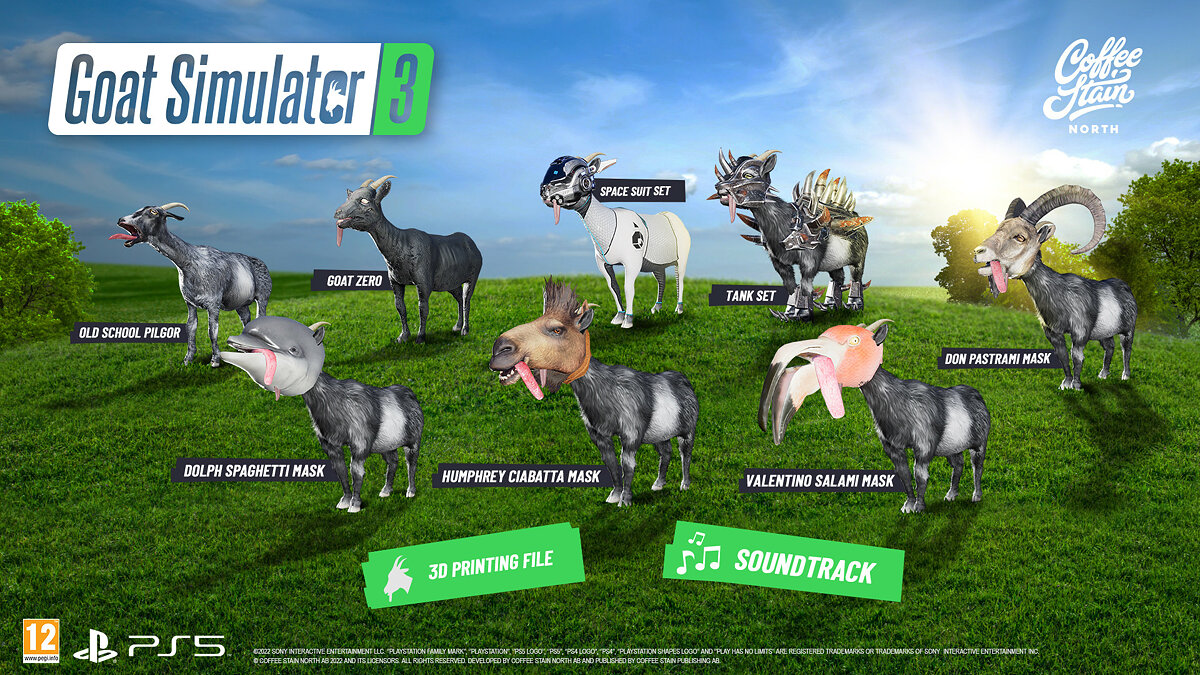 Вышел новый трейлер «симулятора козла» Goat Simulator 3. Также названа дата  релиза