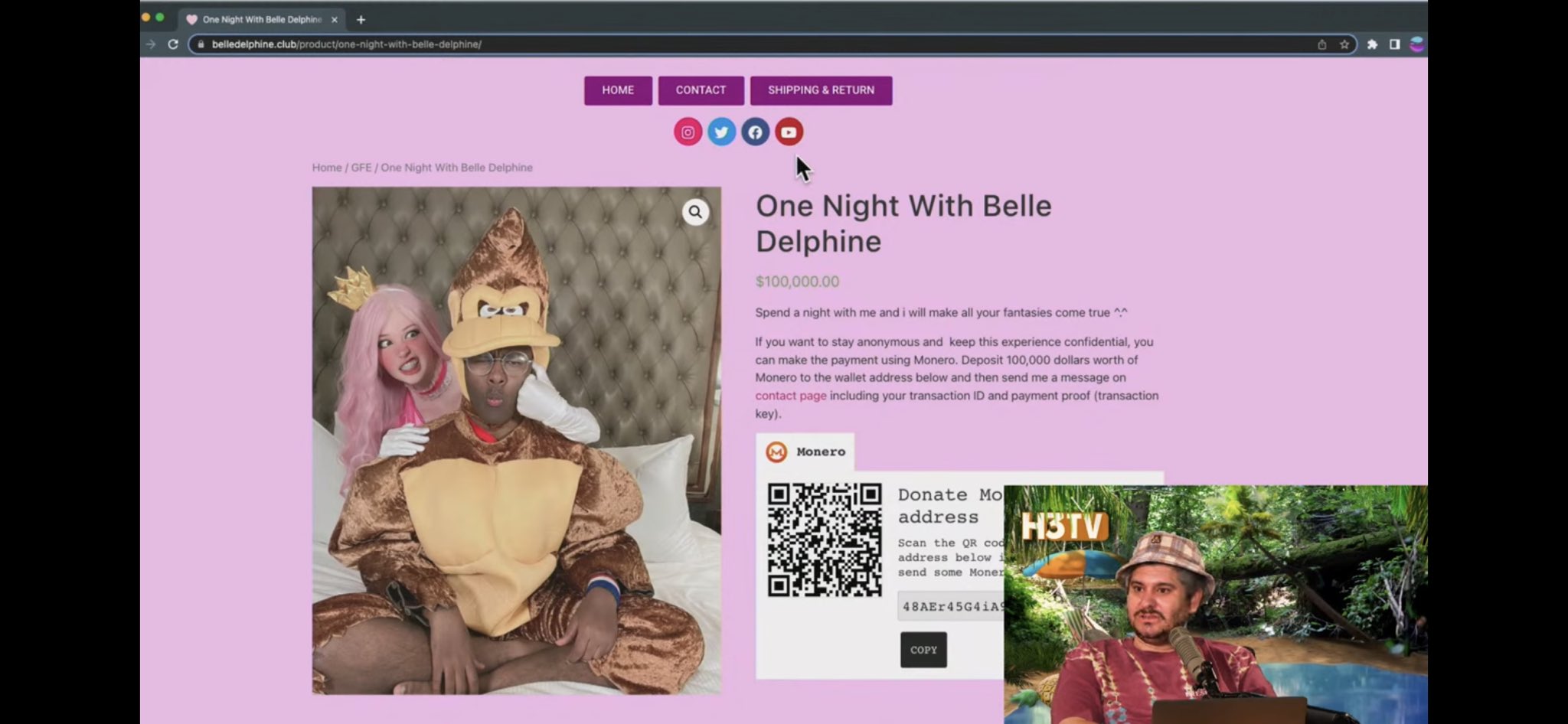 One night with belle delphine