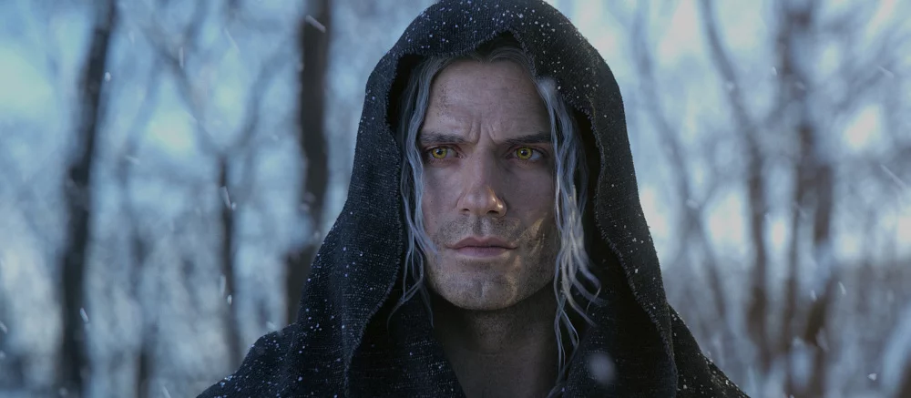 Совсем как живой: художник показал фотореалистичную модель Генри Кавилла в образе ведьмака Геральта