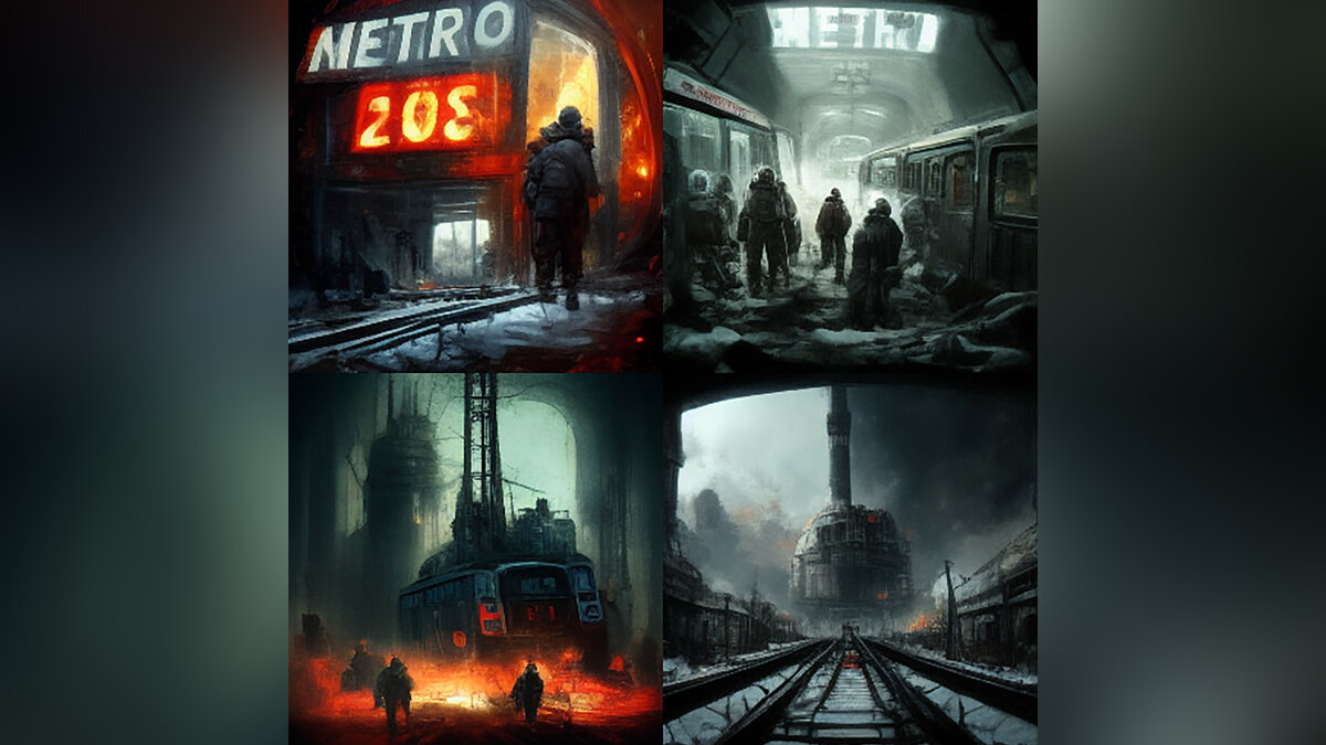 Нейросеть нарисовала арты по мотивам Metro 2033 — вышло атмосферно