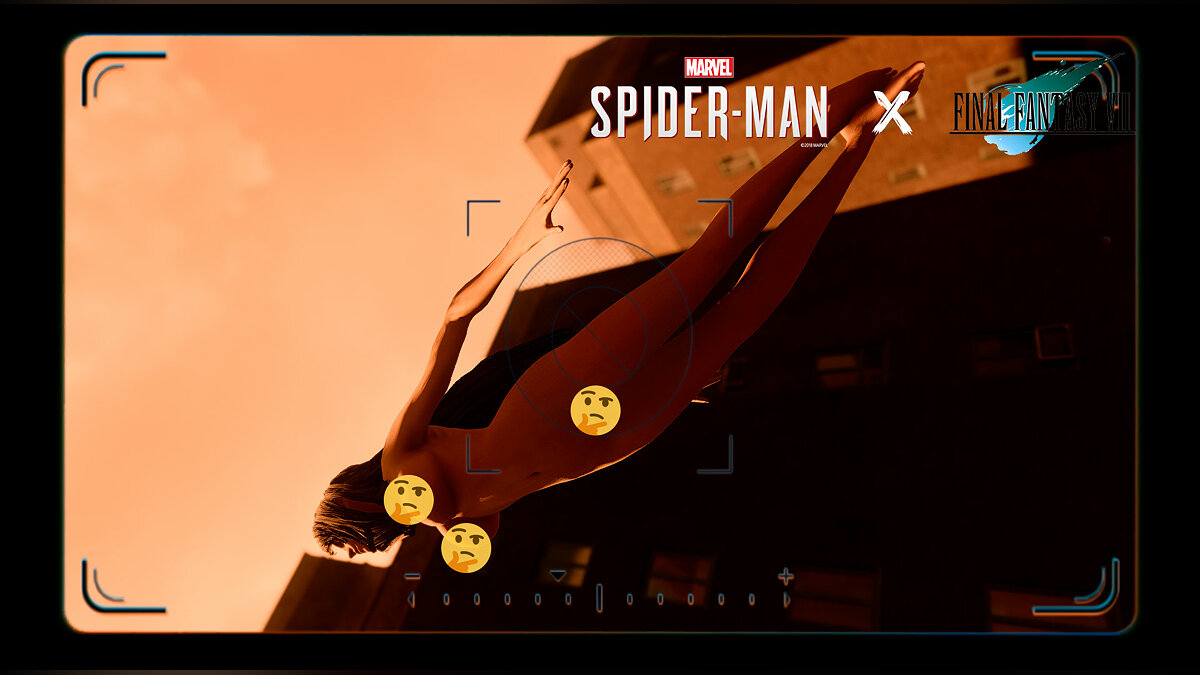 В Spider-Man добавили полностью голую Тифу из Final Fantasy 7 и показали её  с разных расурсов