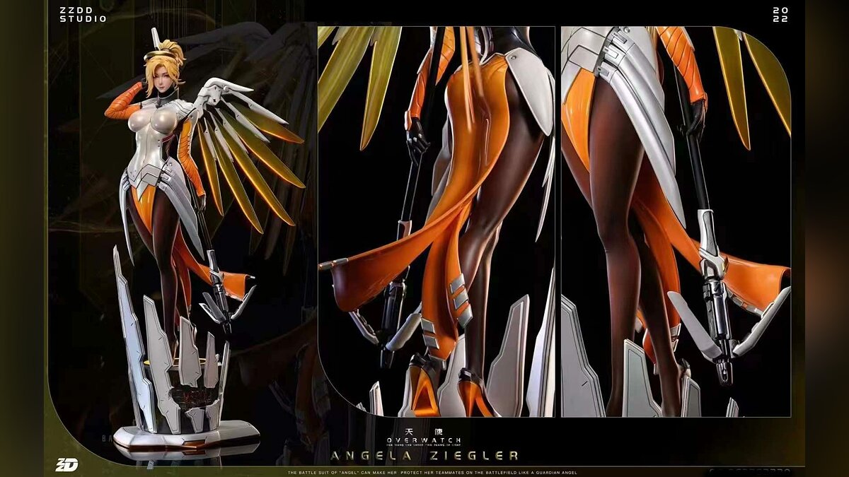 Анонсирована горячая фигурка Ангела из Overwatch. Есть версия без одежды за  31 тыс рублей