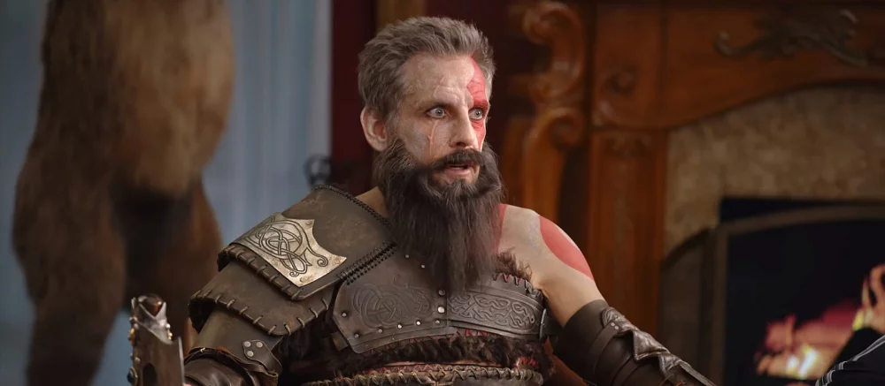 Бен Стиллер закосплеил Кратоса в рекламе God of War: Ragnarok. А еще в ней есть Джон Траволта и Леброн Джеймс