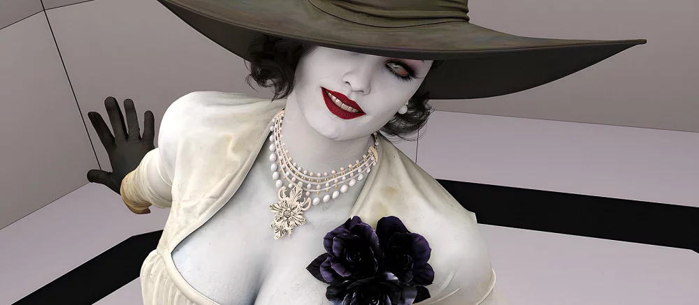 Девушка, подарившая внешность леди Димитреску в Resident Evil Village, вновь примерила образ огромной вампирессы